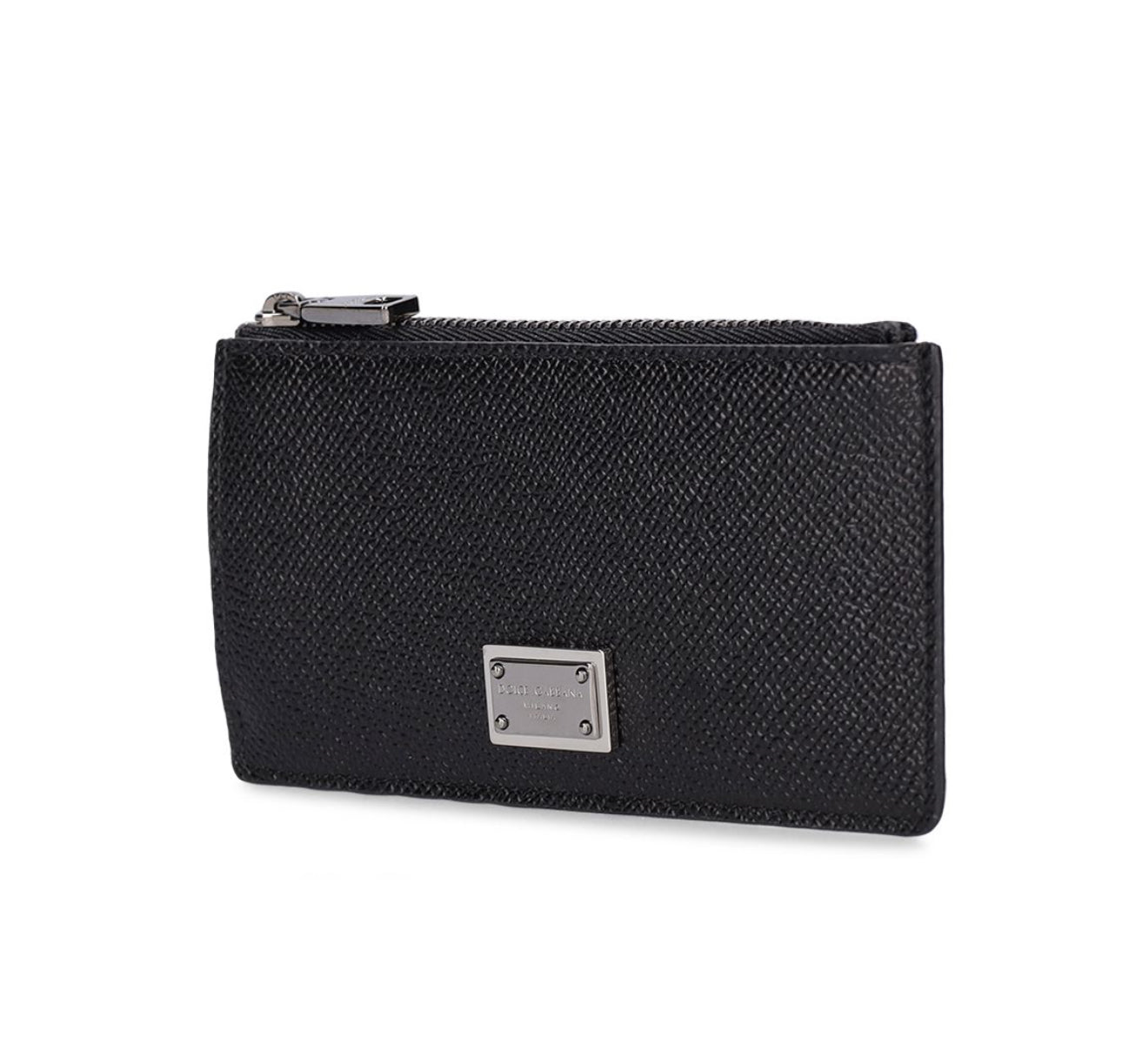 Dolce & Gabbana Logo Plaque Leather Card Holder