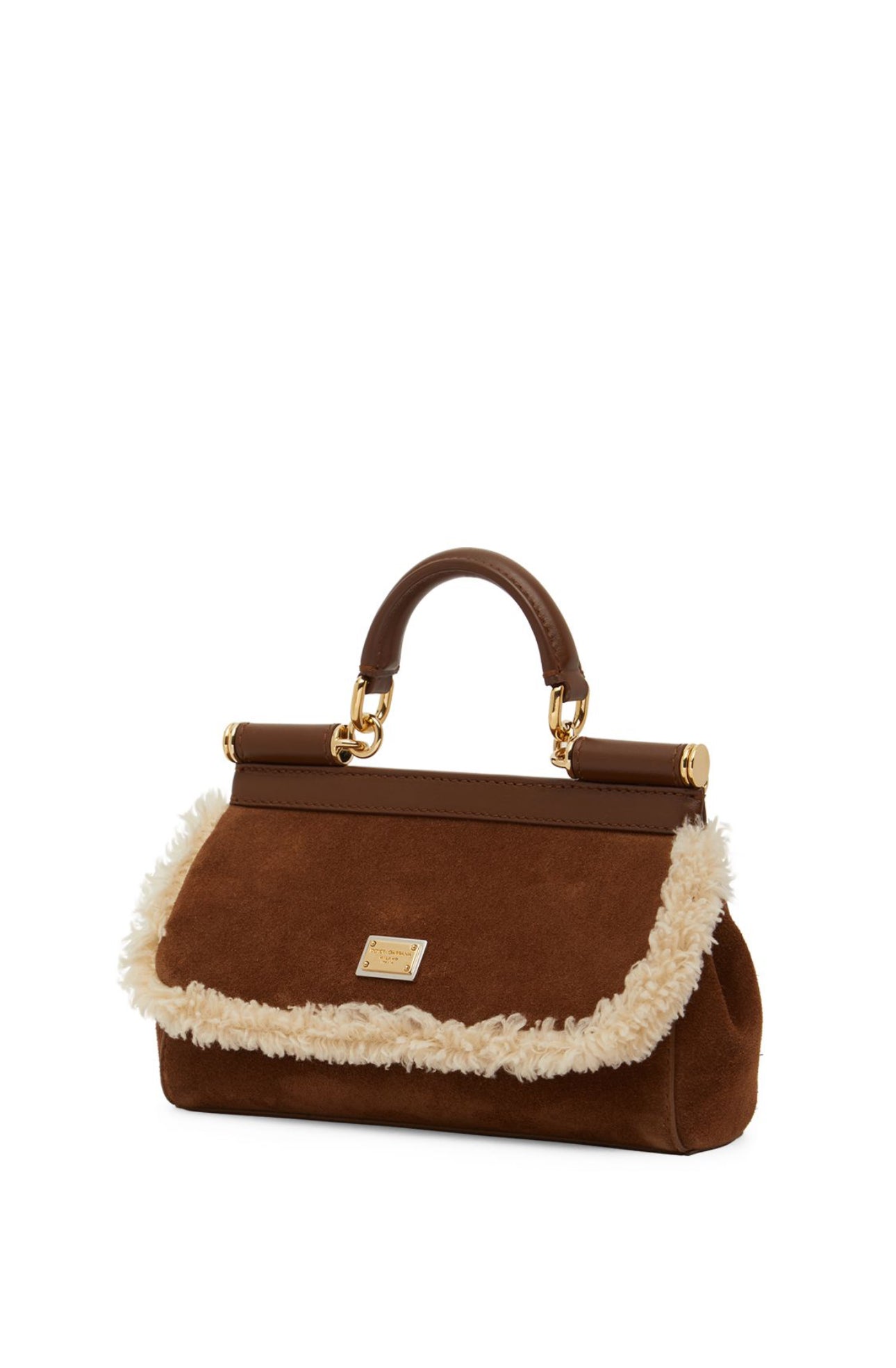 Dolce&Gabbana Small Elongated Sicily Suede Bag