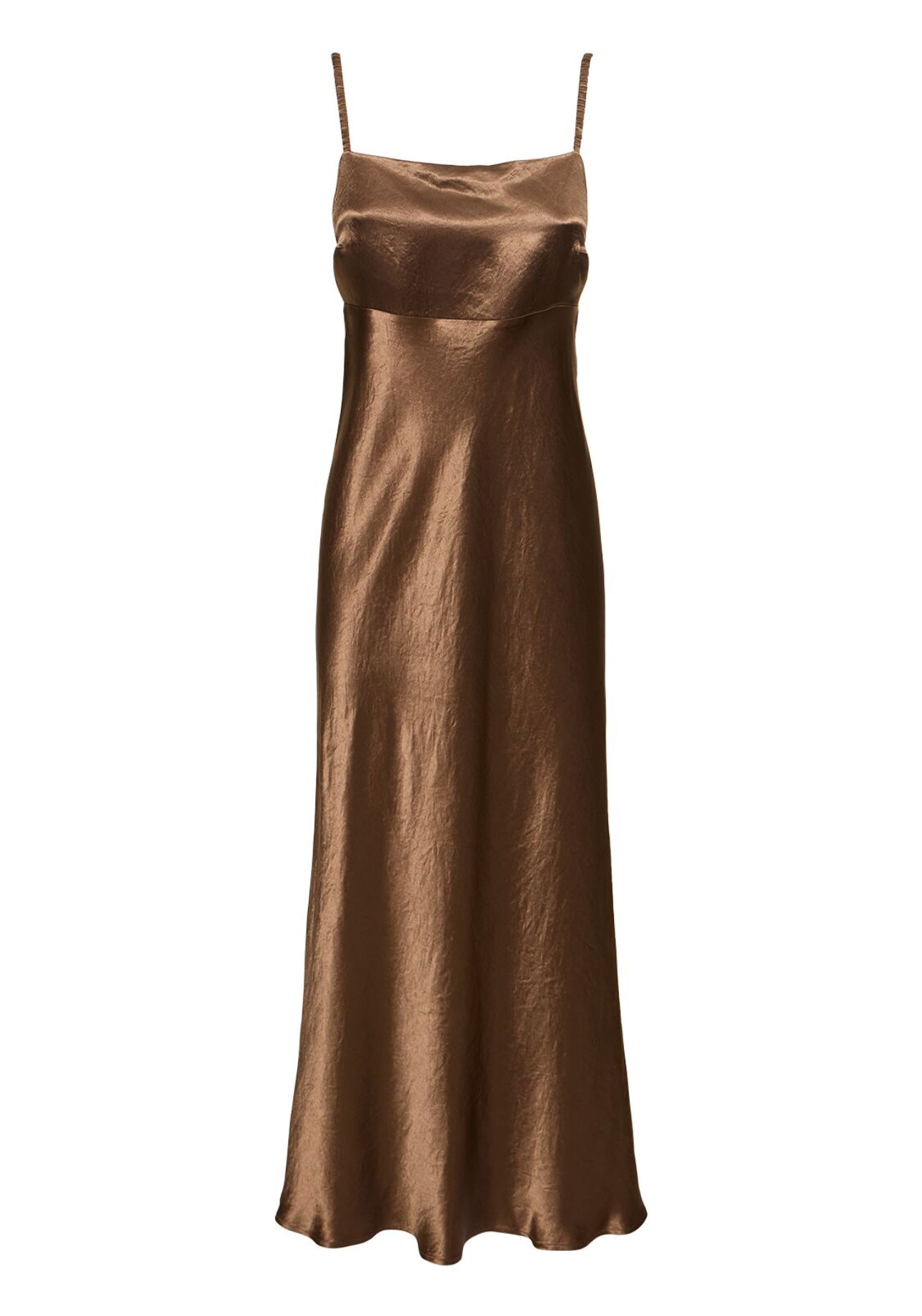 Max Mara Baden Satin Sleeveless Flared Midi Dress