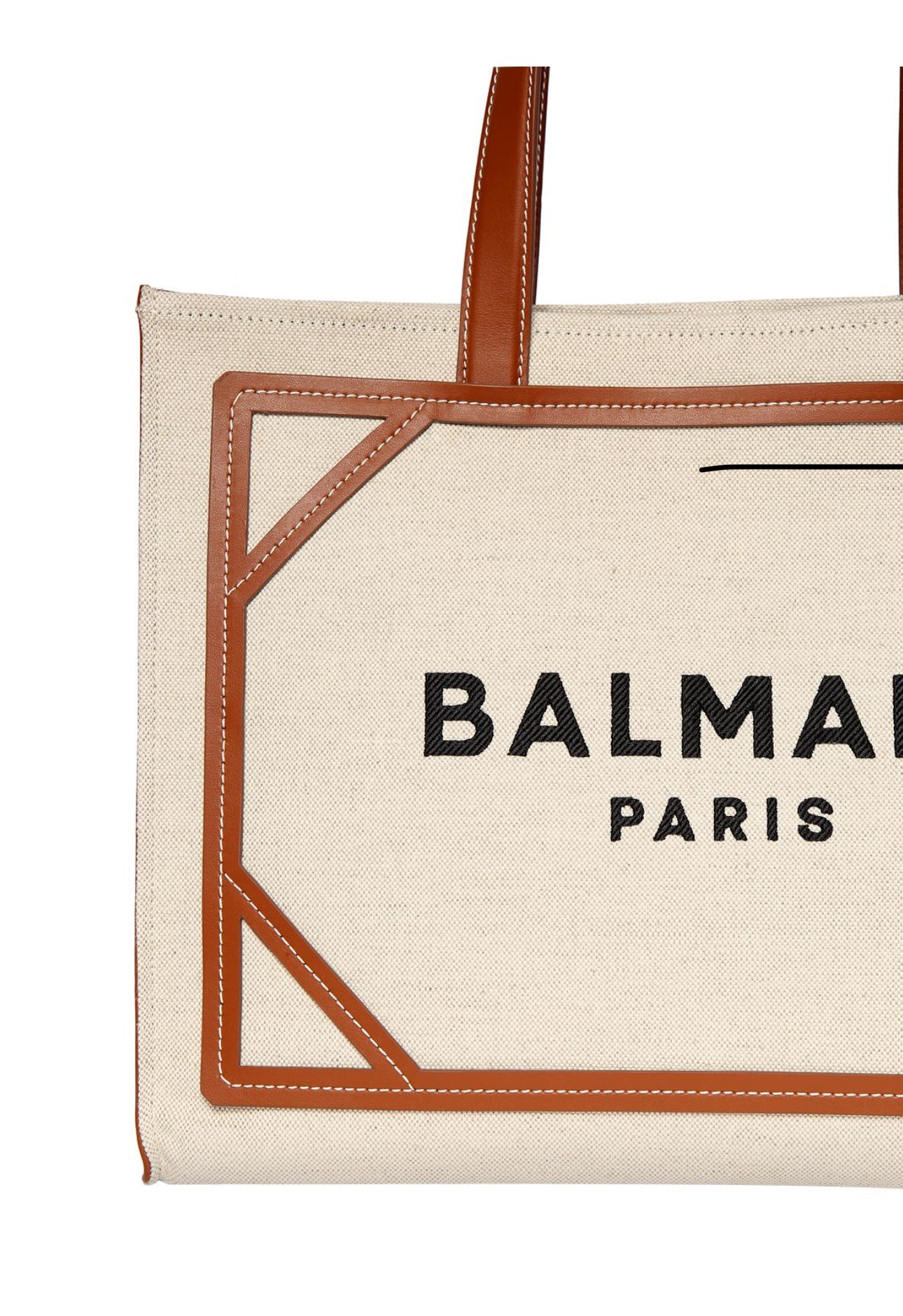 Balmain B-Army Canvas & Leather Tote Bag