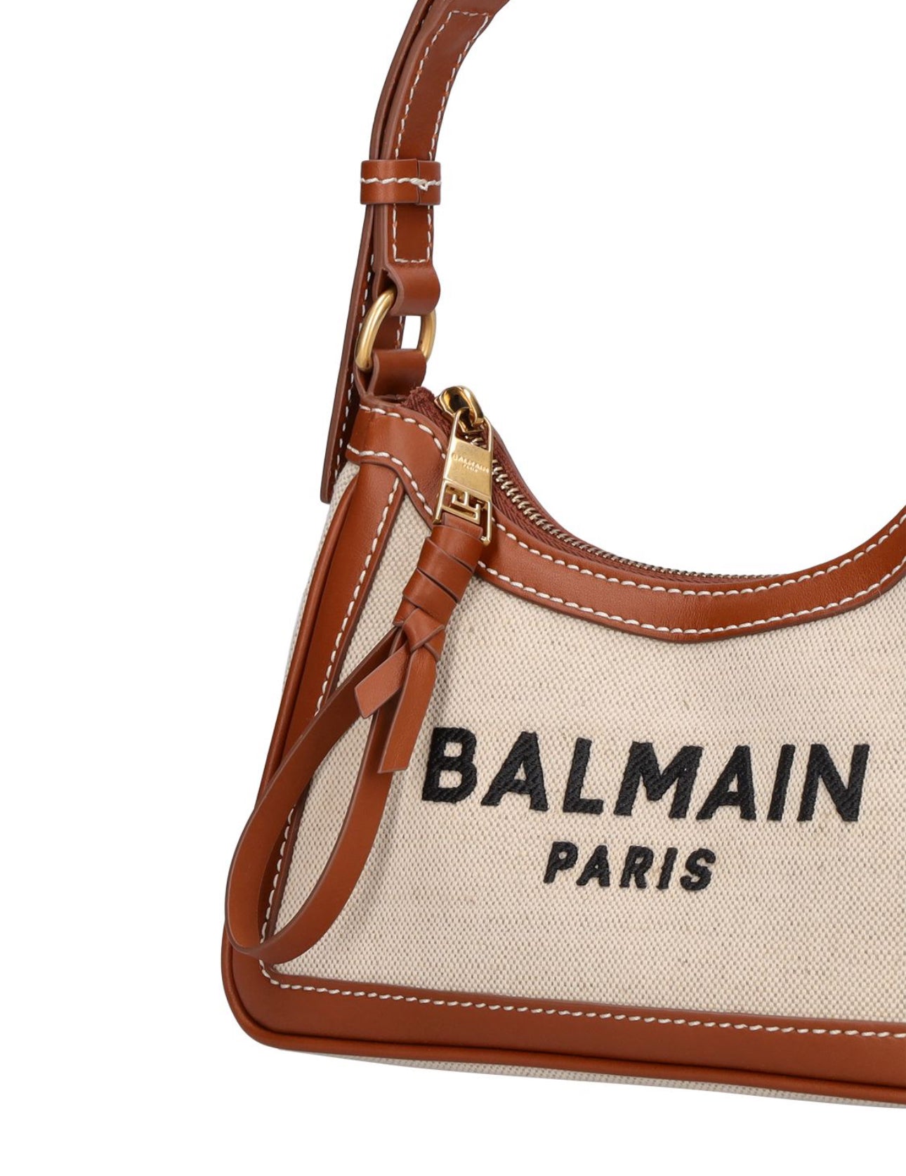 Balmain B-Army Canvas And Leather Shoulder Bag