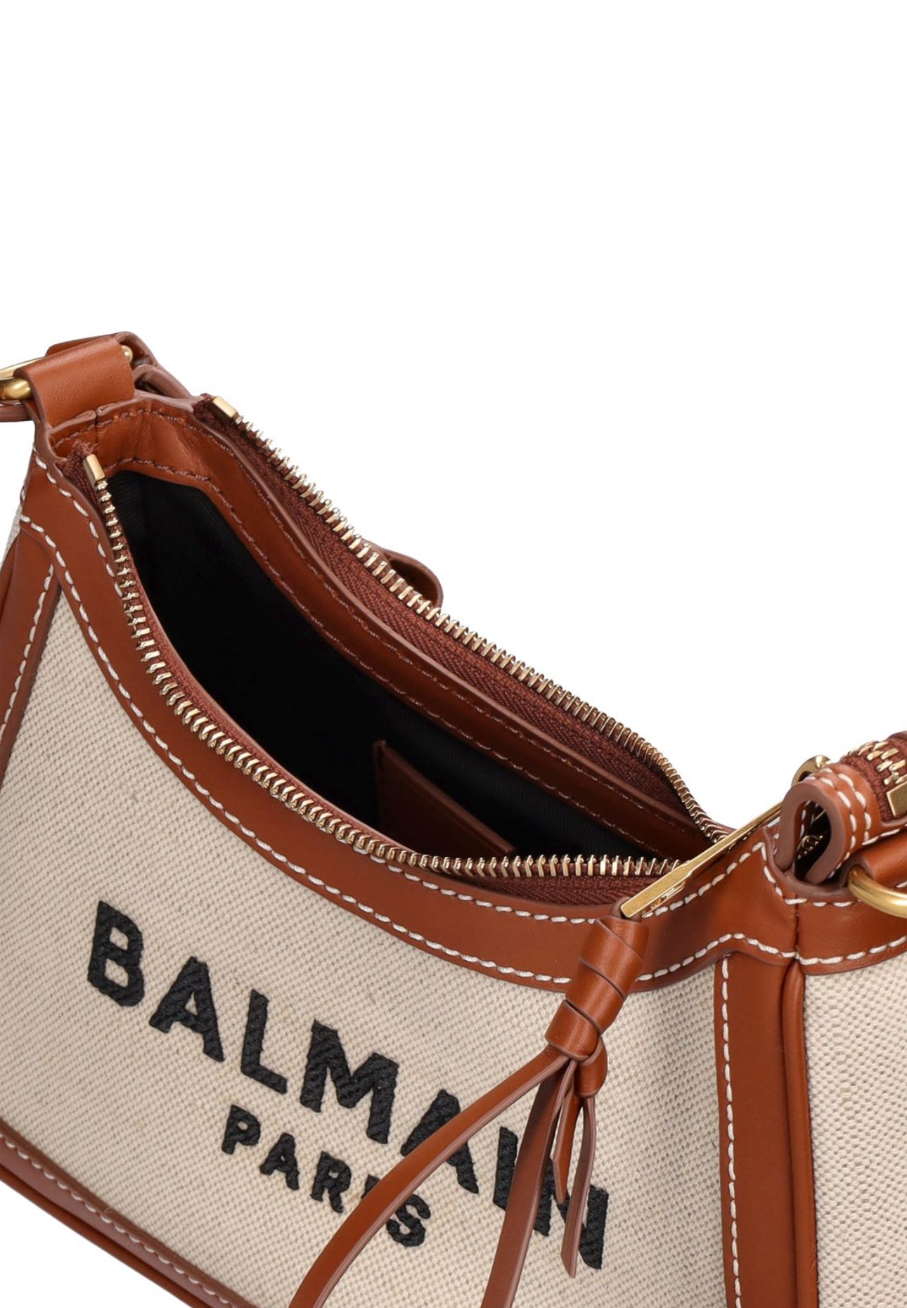 Balmain B-Army Canvas And Leather Shoulder Bag