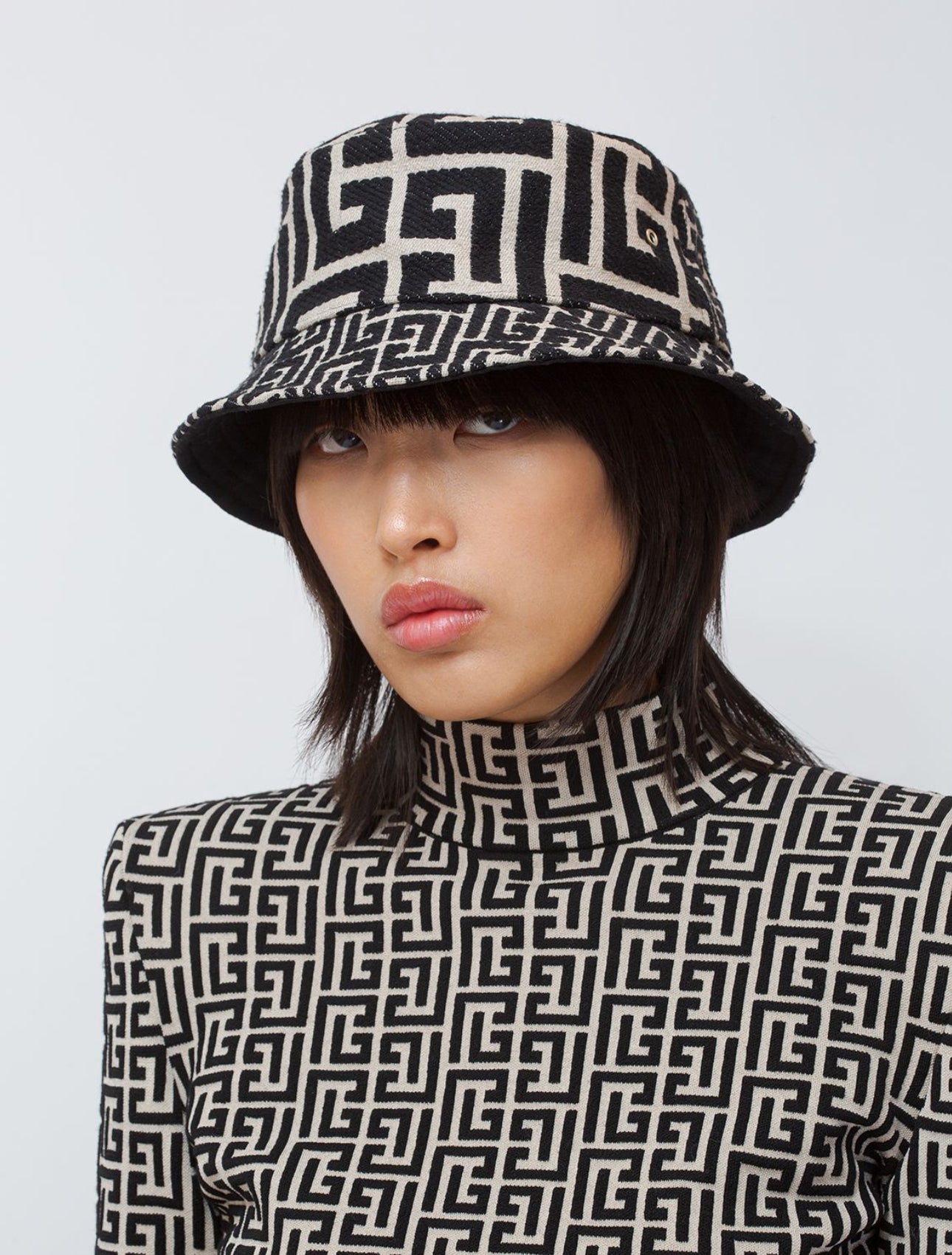 Balmain Monogram Jacquard Bucket Hat