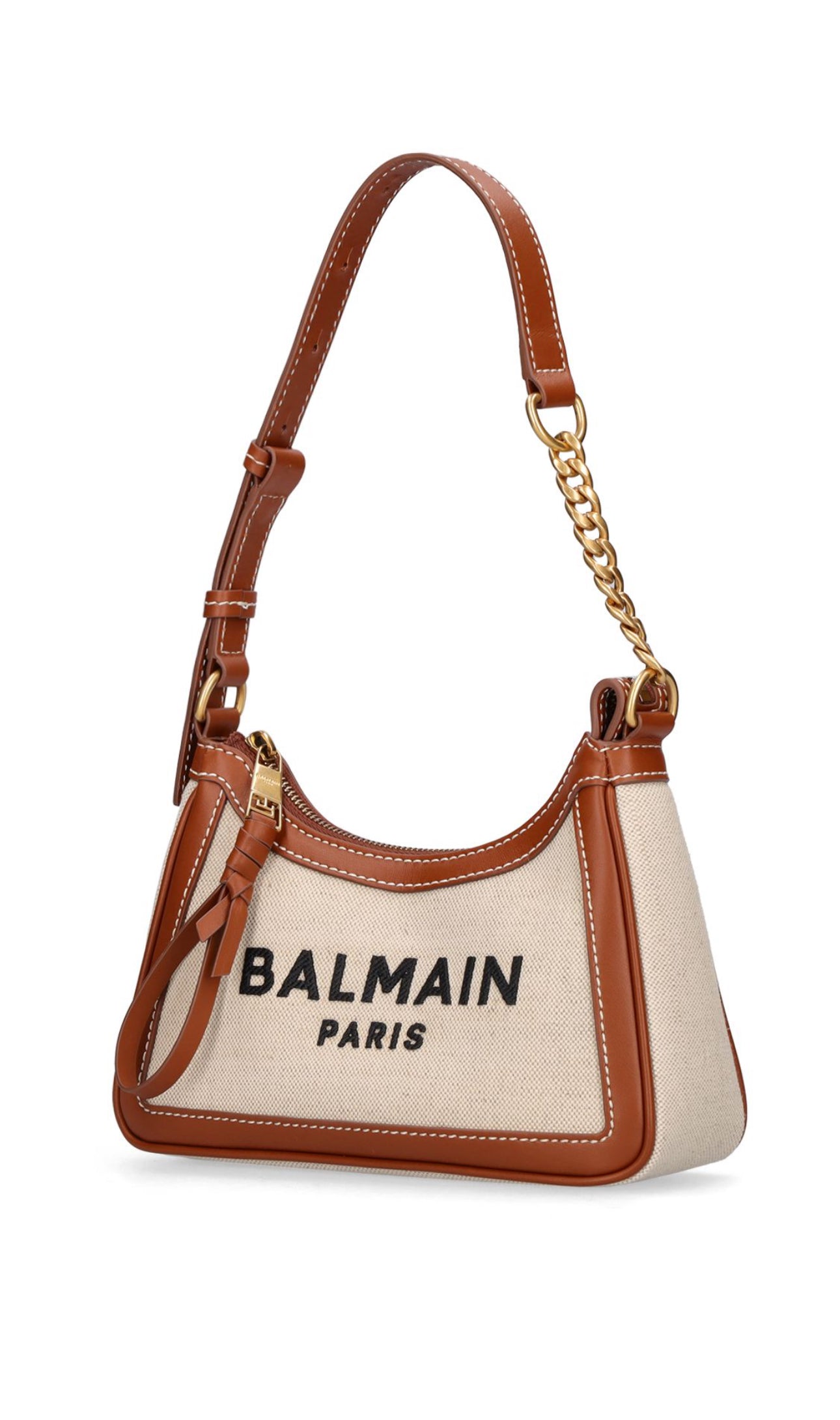 Balmain B-Army Canvas And Leather Shoulder Bag