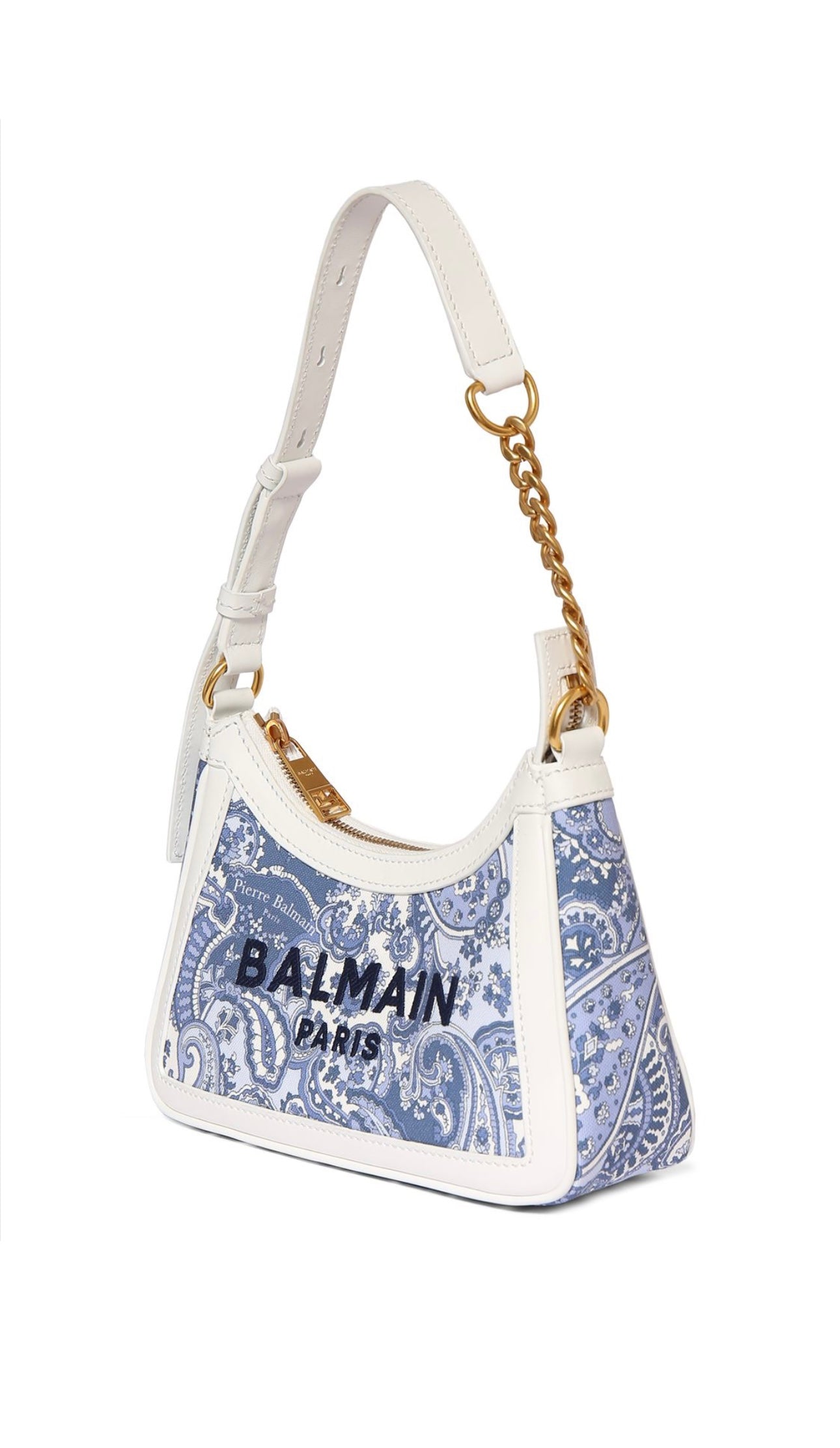 Balmain B-Army Canvas Paisley Shoulder Bag