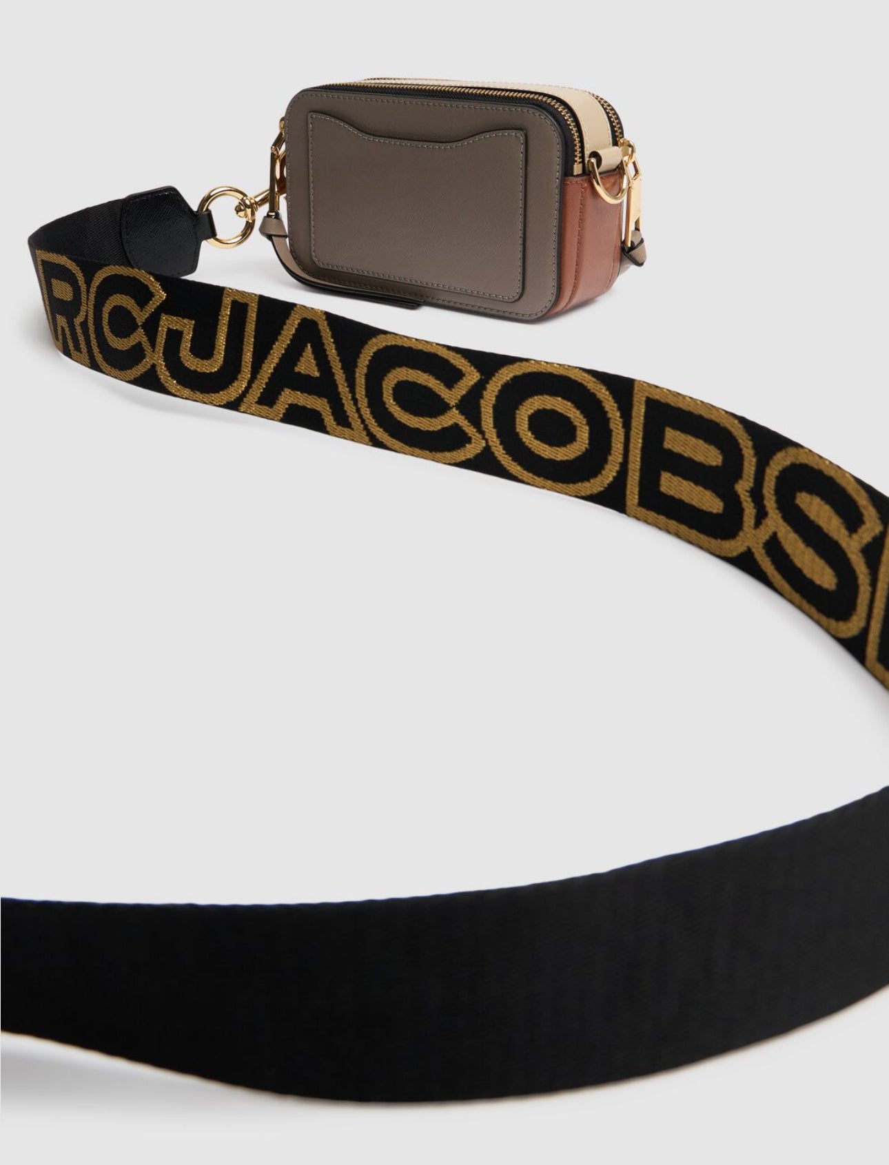 Marc Jacobs The Snapshot Leather Shoulder Bag Cement/Multi