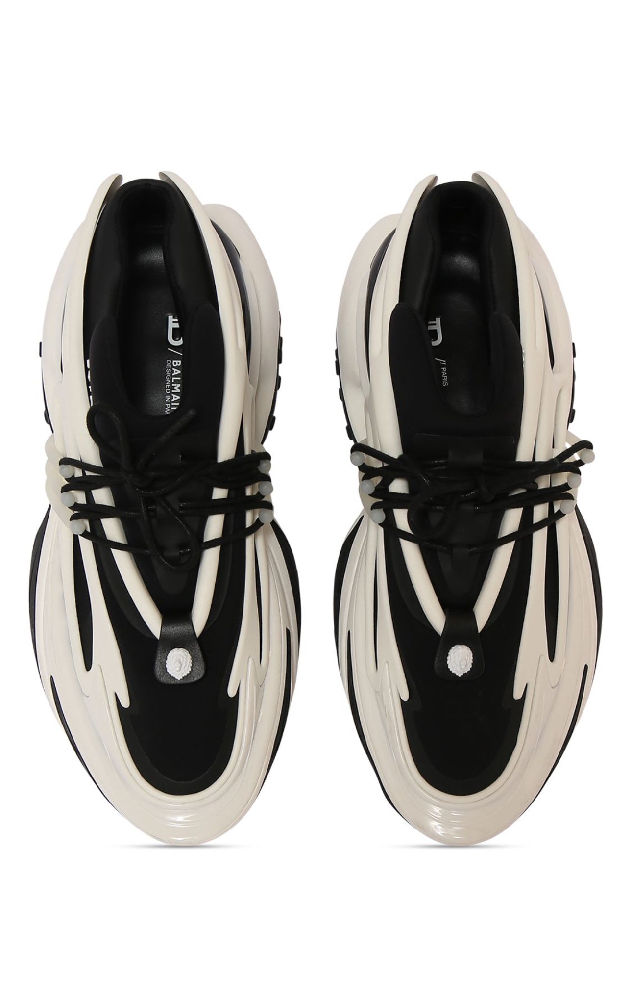 Balmain 30mm Unicorn Neoprene & Leather Sneakers