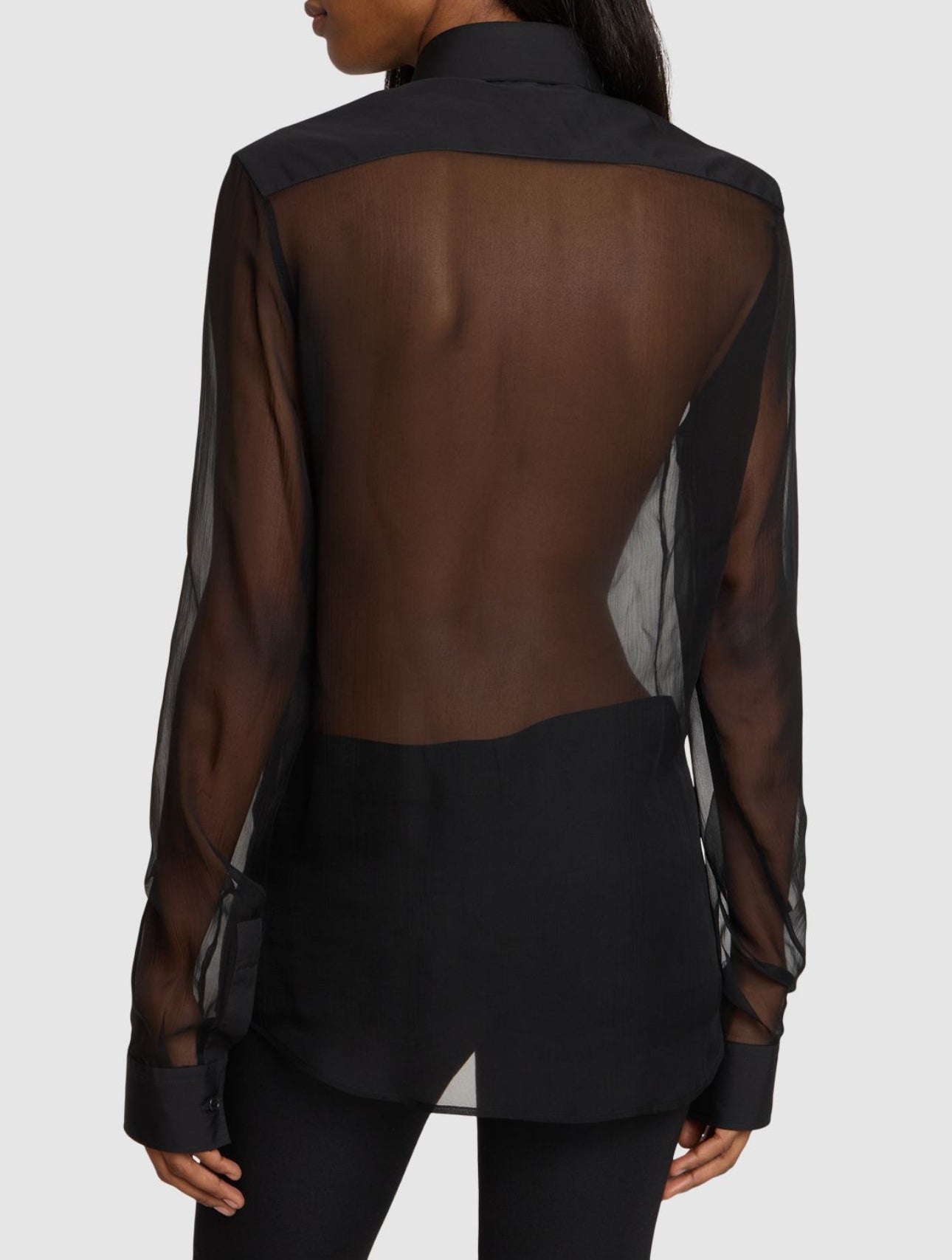 Balmain Silk Chiffon Western Shirt