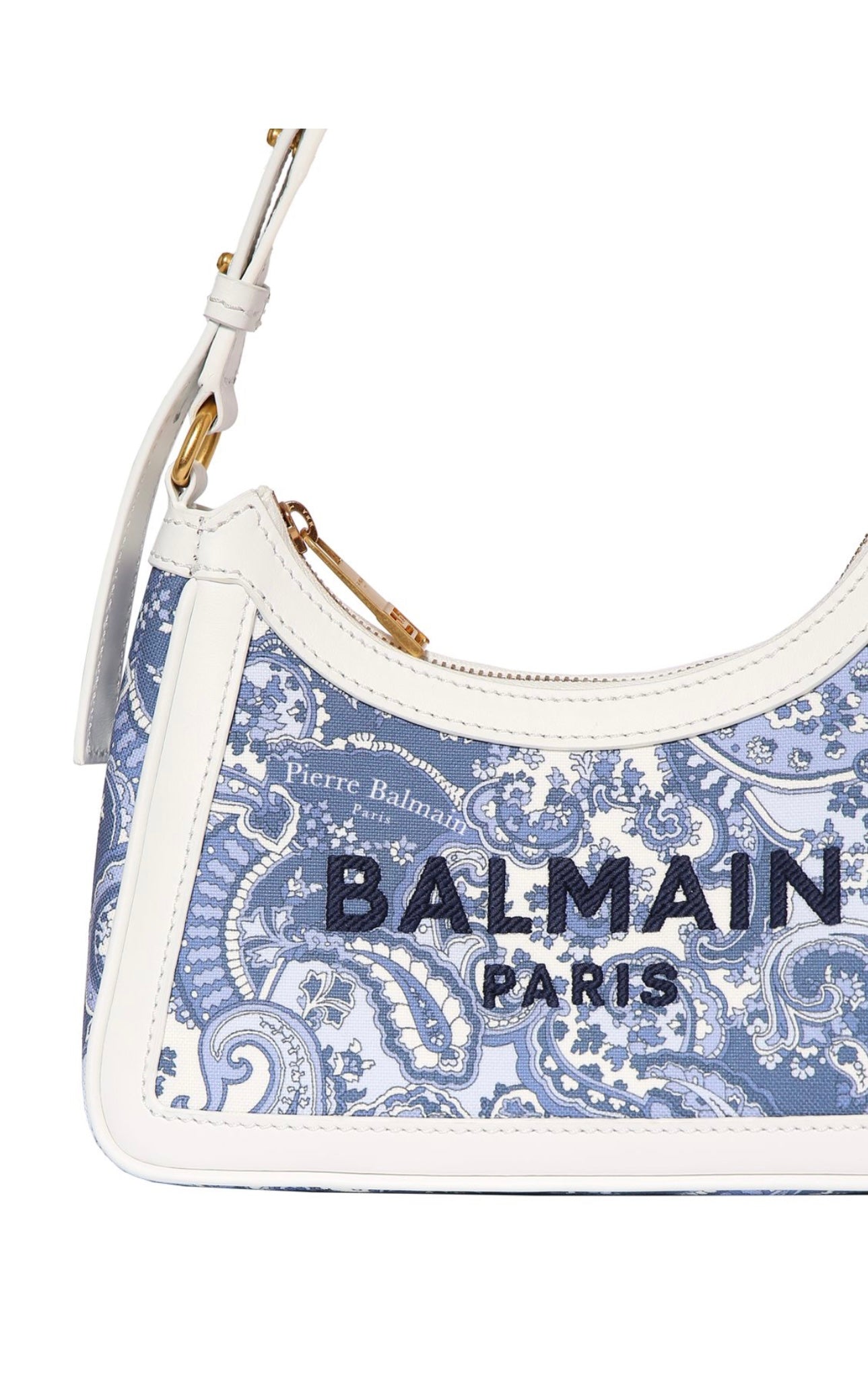 Balmain B-Army Canvas Paisley Shoulder Bag