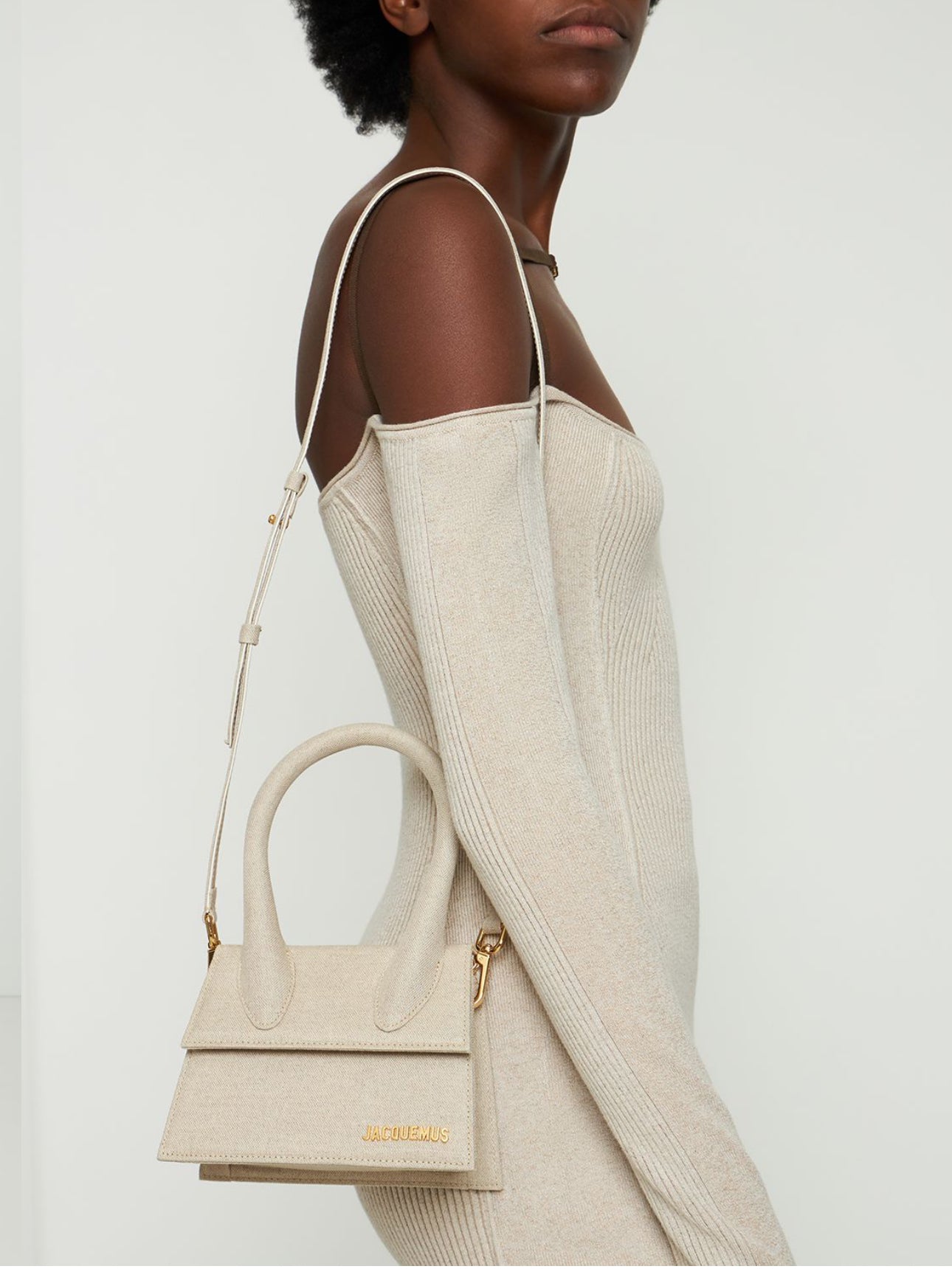 Jacquemus Le Chiquito Moyen Cotton & Linen Bag