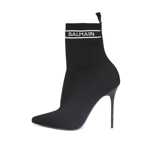 Balmain 110mm Skye Knit Ankle Boots