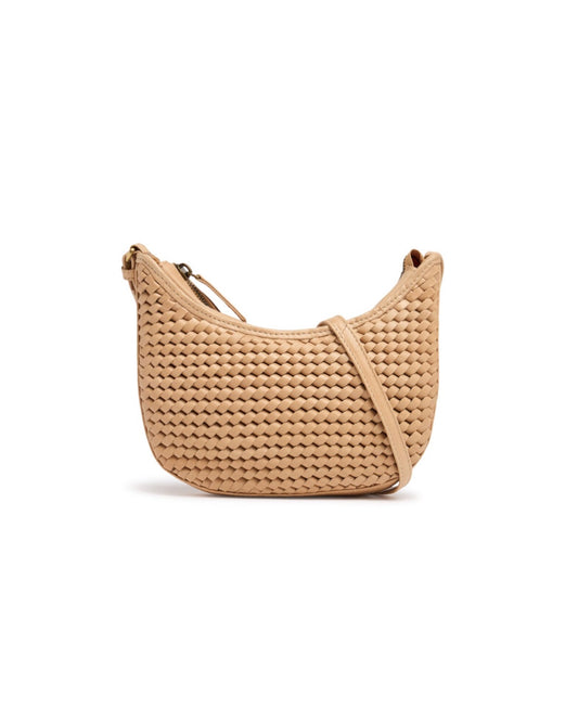 Beime Mini Sling Handwoven Beige Leather Bag