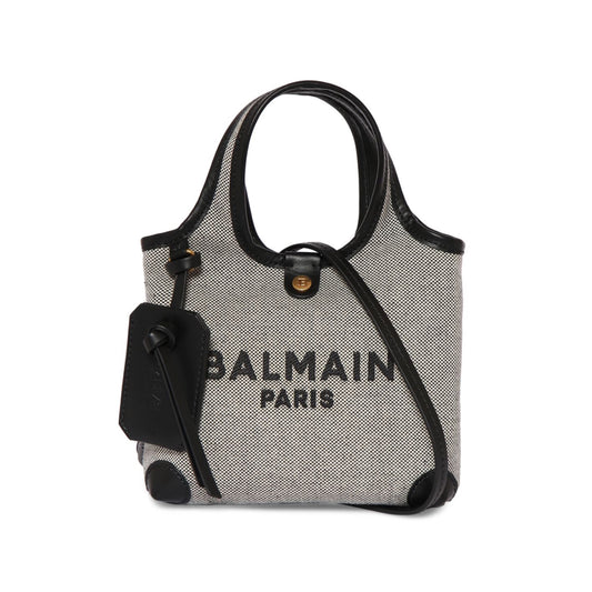 Balmain Mini B-Army Canvas Logo Bag