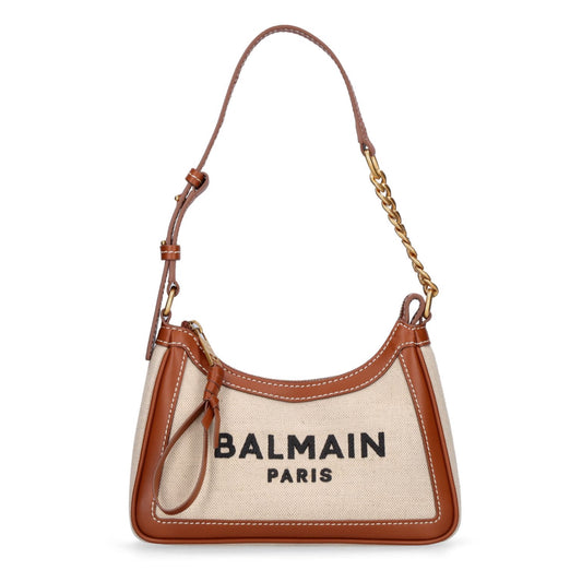 Balmain B-Army Canvas And Leather Shoulder Bag