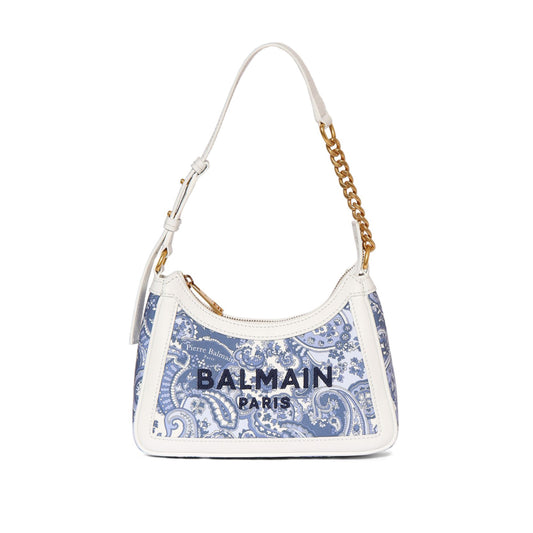 Balmain B-Army Canvas Paisley Shoulder Bag